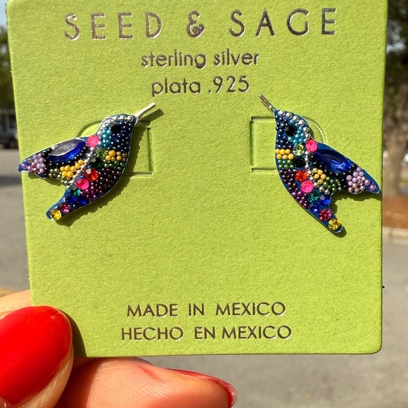 Sterling Silver Jewelry - Seed & Sage Sterling Silver Hummingbird Earrings